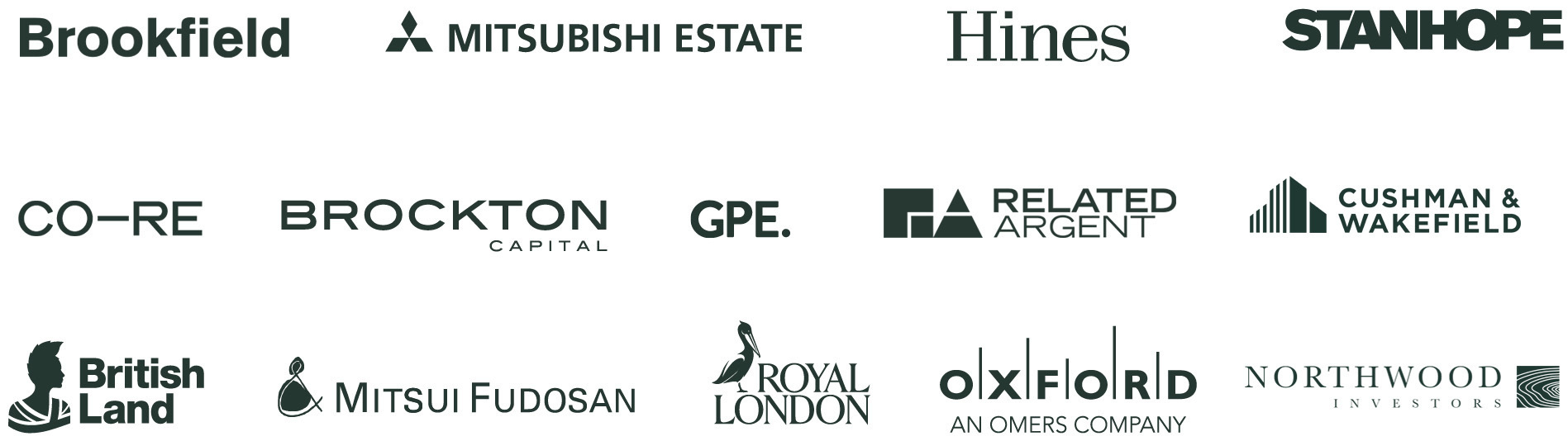 Logos of real estate companies using Showhere